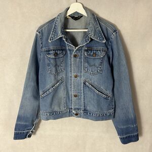 Vintage 70s 80s Wrangler No Fault Denim Jacket Western Size 40/Small